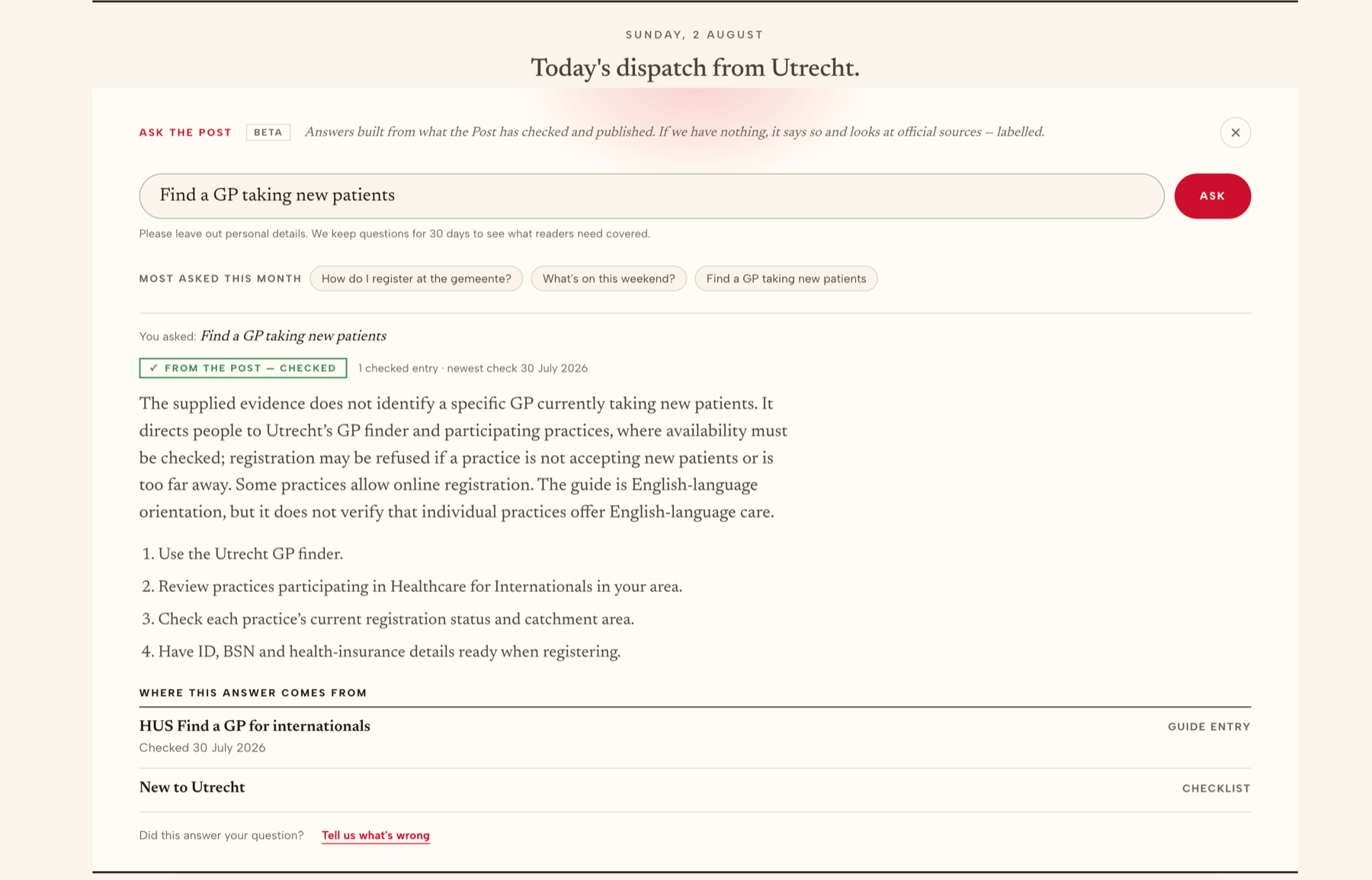 Ask the Post answer with links to the cited publication documents
